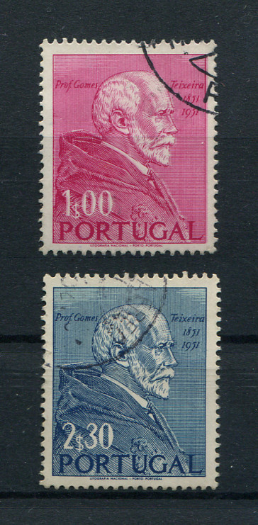 1952 - Afinsa nº 753/754. Centenário do Nascimento de Gomes Teixeira. Série completa USADA. Em boas condições.