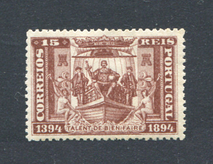 1894 - Afinsa nº100. 5º Centenário do Nascimento do Infante D. Henrique. Selo de 15 reis NOVO, SEM GOMA. Em boas condições.