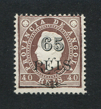 1902 - Afinsa nº 53. D. Luis I com sobretaxa. Selo de 65r/40r novo SEM GOMA. TIPO I. Em boas condições.