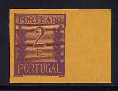 Porteado - 1940 - nº 63. Prova não denteada do selo de 2$00. Sem goma. Em boas condições.