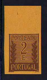 Porteado - 1940 - nº 63. Prova não denteada do selo de 2$00. Sem goma. Em boas condições.
