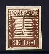 Porteado - 1940 - nº 62. Prova não denteada do selo de 1$00. Sem goma. Em boas condições.