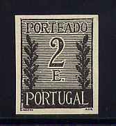 Porteado - 1940 - nº 63. Prova não denteada do selo de 2$00. Sem goma. Em boas condições.