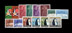 1958 - Ano Completo. Todos os selos deste ano, novos SEM CHARNEIRA (**).