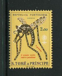 1962 - Afinsa nº 376. Erradicação do Paludismo. Selo de 2$50 novo SEM CHARNEIRA (**) e com goma original. Em boas condições.