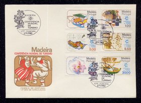 1980 - FDC Afinsa nº 1486/91. Turismo da Madeira. Em boas condições.
