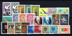 1960 -  Ano Completo. Todos os selos deste ano, novos SEM CHARNEIRA (**). Afinsa nº 849/873. Em boas condições.