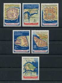 1956 - Afinsa nº 453/458. Fortalezas. Série completa nova SEM CHARNEIRA (**) e com goma original. Em boas condições.