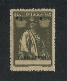 1914 - Afinsa nº 137c. Ceres. Selo de 1/4c novo SEM CHARNEIRA (**) e com goma original. Papel liso 15X14. TAXA E LEGENDA DESLOCADA. Em boas condições.