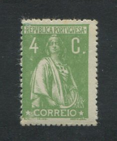 1917 - Afinsa nº 226f. Ceres. Selo de 4c novo SEM CHARNEIRA (**) e com goma original. Papel CARTOLINA, denteado 15x14. Em boas condições.