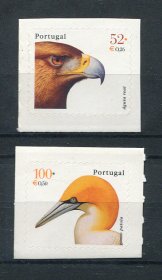 2000 - Afinsa nº 2677a + 2679a (selos da caderneta). Aves de Portugal. Série AUTOADESIVA nova. Em boas condições.