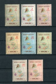 1956 - Afinsa nº 386/393. Mapas de Macau. Série completa nova SEM CHARNEIRA (**) e com goma original. Em boas condições.