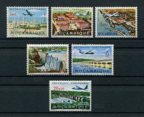 1963 - Correio Aéreo nº 24/29. Aviões. Série completa nova SEM CHARNEIRA (**) e com goma original. Em boas condições.