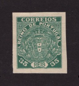 Não Emitidos - 1919 - Escudo Nacional Monárquico. Monarquia do Norte. Afinsa nº 4. PROVA não denteada de 35 reis. Nova. Em boas condições.