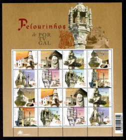 2001 - Folha Miniatura nº 16 - Pelourinhos de Portugal. Nova sem charneira. Em boas condições.