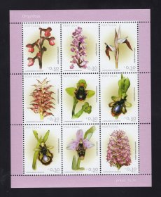 2003 - Folha Miniatura nº 19 - Orquídeas. Nova sem charneira. Em boas condições.