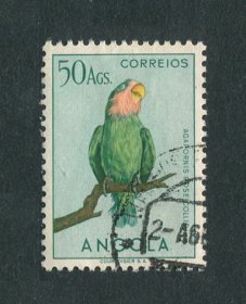 1951 - Afinsa nº 349. Aves de Angola. Selo de 50AGS usado. Em boas condições.