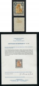 1903 - Afinsa nº 49. D. Carlos I com sobrecarga local ''PROVISORIO''. Selo de 25 reis usado. Com CERTIFICADO DE PERITAGEM. Em boas condições.
