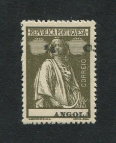 1914 - Afinsa nº 142a. Ceres. Selo de 1/4c novo SEM CHARNEIRA (**) e com goma original. TAXA E LEGENDA DESLOCADAS. Papel pontinhado, denteado 15x14. Em boas condições.
