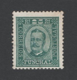 1892 - Afinsa nº 5a. D. Carlos I. Selo de 25 reis USADO. Denteado 11 1/2. Em boas condições.