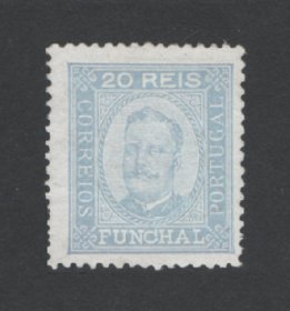 1892 - Afinsa nº 4. D. Carlos I. Selo de 20 reis novo, SEM GOMA. Denteado 12 1/2. Em boas condições.