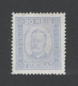 1892 - Afinsa nº 4a. D. Carlos I. Selo de 20 reis novo, COM CHARNEIRA (*) e goma original. Denteado 13 1/2. Em boas condições.