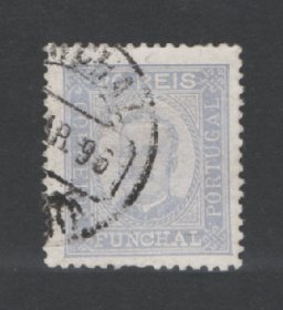 1892 - Afinsa nº 4. D. Carlos I. Selo de 20 reis USADO. Denteado 12 1/2. Em boas condições.
