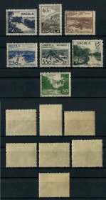 1949 - Afinsa nº 311/317. Vistas de Angola. Série completa nova SEM CHARNEIRA (**) e com goma original. Em boas condições.