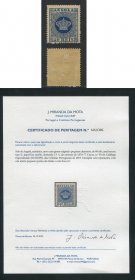 1870 - Afinsa nº 5b. Coroa. Selo de 40 reis novo, COM CHARNEIRA (*) e goma original. Denteado 13 1/2. Com CERTIFICADO DE PERITAGEM (CERTIFICATE). Em boas condições.