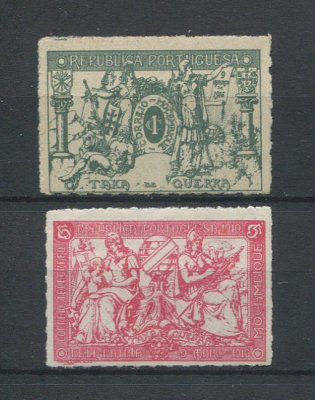 1916 - Imposto Postal nº 1/2. Taxa de Guerra. Série completa nova, SEM GOMA. Em boas condições.