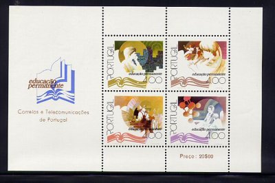 1977 - Bloco nº 21. Educação Permanente. Novo sem charneira. Em boas condições. BAIXO CUSTO