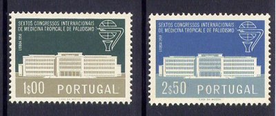 1958 - Afinsa nº 839/840. Medicina Tropical e Paludismo. Série completa nova SEM CHARNEIRA (**) e com goma original. Em boas condições.