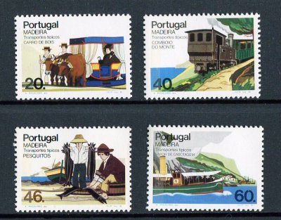 1985 - Afinsa nº 1730/33. Transportes da Madeira. Série nova sem charneira. Goma Original. Em boas condições.