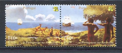 1999 - Afinsa nº 2569/70. Os Portugueses na Austrália. Série nova sem charneira. Goma Original. Em boas condições.
