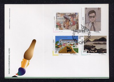 1999 - FDC Afinsa 2622/25. Pintura dos Açores. Em boas condições.