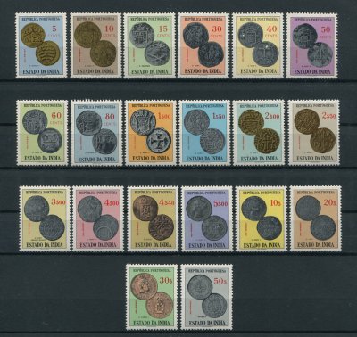 1959 - Afinsa nº 505/524. Moedas. Série completa nova SEM CHARNEIRA (**) e com goma original. Em boas condições.