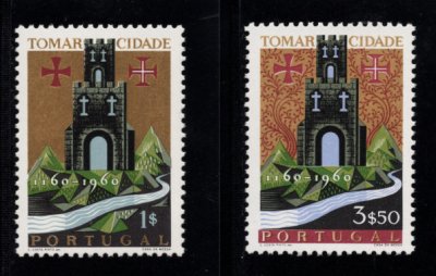 1962 - Afinsa nº 881/882. BAIXO CUSTO. Cidade de Tomar. Série nova sem charneira. Goma Original. Em boas condições.