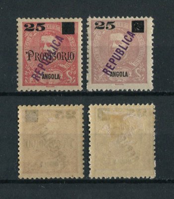 1912 - Afinsa nº 116/117. D. Carlos I com sobretaxa e sobrecarga local REPUBLICA. Série completa nova, COM CHARNEIRA (*) e goma original. Em boas condições.