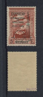 1938 - Correio Aéreo. Afinsa nº 7A. Império Colonial Português. 5$00 com sob. ''Expo. International de N. Y.''. Novo SEM CHARNEIRA (**) e com goma original. Em boas condições.