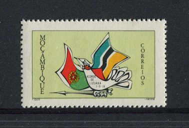 1975 - Afinsa nº 538. Acordo de Lusaka. Selo SEM TAXA. Novo SEM CHARNEIRA (**) e com goma original. Em boas condições.