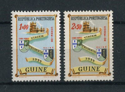 1955 - Afinsa nº 282/283. Viagem Presidencial. Série completa nova, COM CHARNEIRA (*) e goma original. Em boas condições.