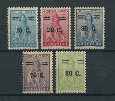 1934 - Afinsa nº 247/251. Ceres com sobretaxa. Série completa nova, SEM GOMA. Em boas condições.