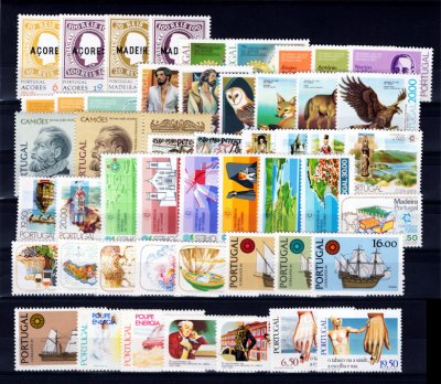 1980 -  Ano Completo. Todos os selos deste ano, novos SEM CHARNEIRA (**). Afinsa nº 1452/1501. Em boas condições.