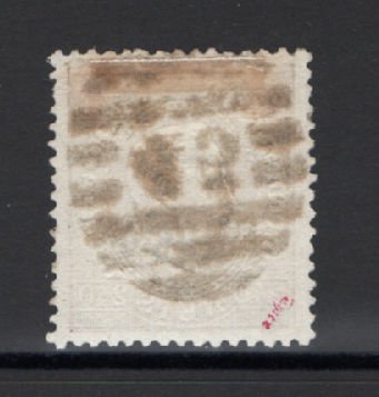 1871 - Afinsa nº 24a. D. Luis I. Fita direita. Selo de 240 reis USADO. PAPEL COSTELADO (frente). Sob B, 12 1/2. Em boas condições. Com CERTIFICADO DE PERITAGEM (CERTIFICATE).