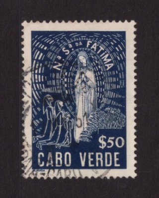 1948 - Afinsa nº 250. Fátima. Selo de $50 USADO. Em boas condições.