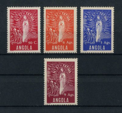 1948 - Afinsa nº 302/305. Fátima. Série completa nova, SEM GOMA. Em boas condições.