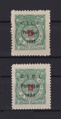 Soc. Geografia - 1933 - Afinsa nº  15/16. Série completa nova SEM CHARNEIRA (**) e com goma original. Em boas condições.