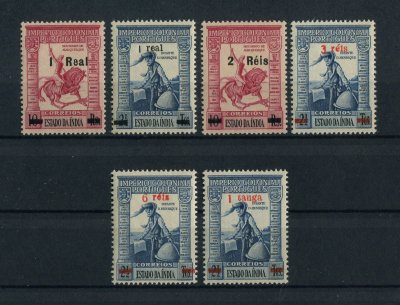 1950 - Afinsa nº 399/404. Império Colonial Português com sobrecarga. Série completa nova SEM CHARNEIRA (**) e com goma original. Em boas condições. (LER DESCRIÇÃO)