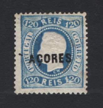 1868 -Afinsa nº 14. D. Luis I Fita curva. Selo de 120 reis NOVO SEM GOMA. Em boas condições.