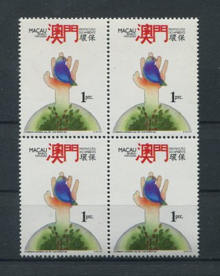 1993 - Afinsa nº 700. Protecção do Ambiente. Selos de 1P EM QUADRA. Novos SEM CHARNEIRA (**) e com goma original. Em boas condições.